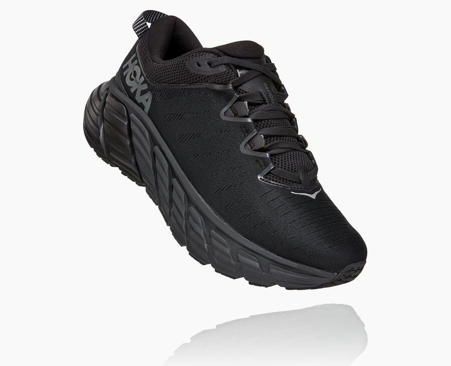 Zapatillas Running Hoka One One Hombre - Gaviota 3 - Negras - OQG476039